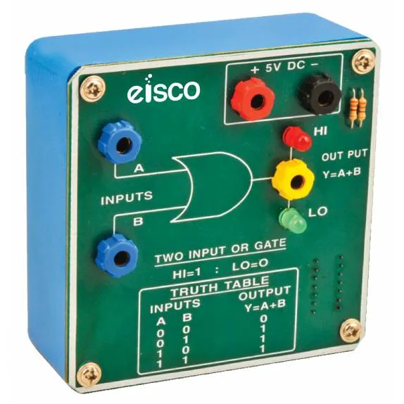 OR gate circuit using diodes and LED indicator display.
